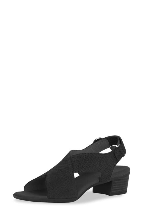 Munro Womens Criss-cross Faux Leather Slingback Heels In Black