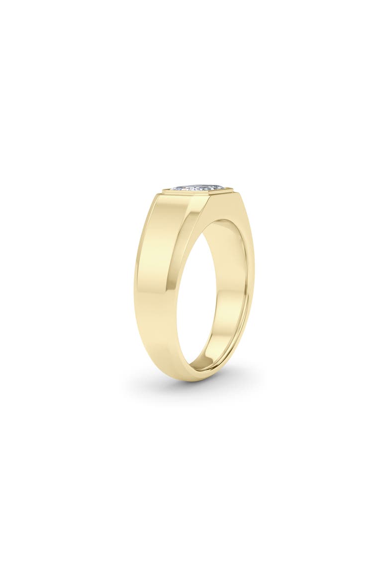 Men's Emerald-Cut Lab Grown Diamond Signet Ring, Alternate, color, 18K YELLOW GOLD