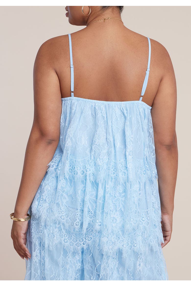 Asym Lace Babydoll Top, Alternate, color, ICE WATER