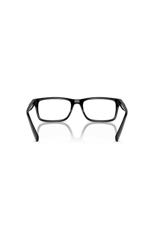 Armani Exchange 55mm Rectangle Optical Glasses In Black