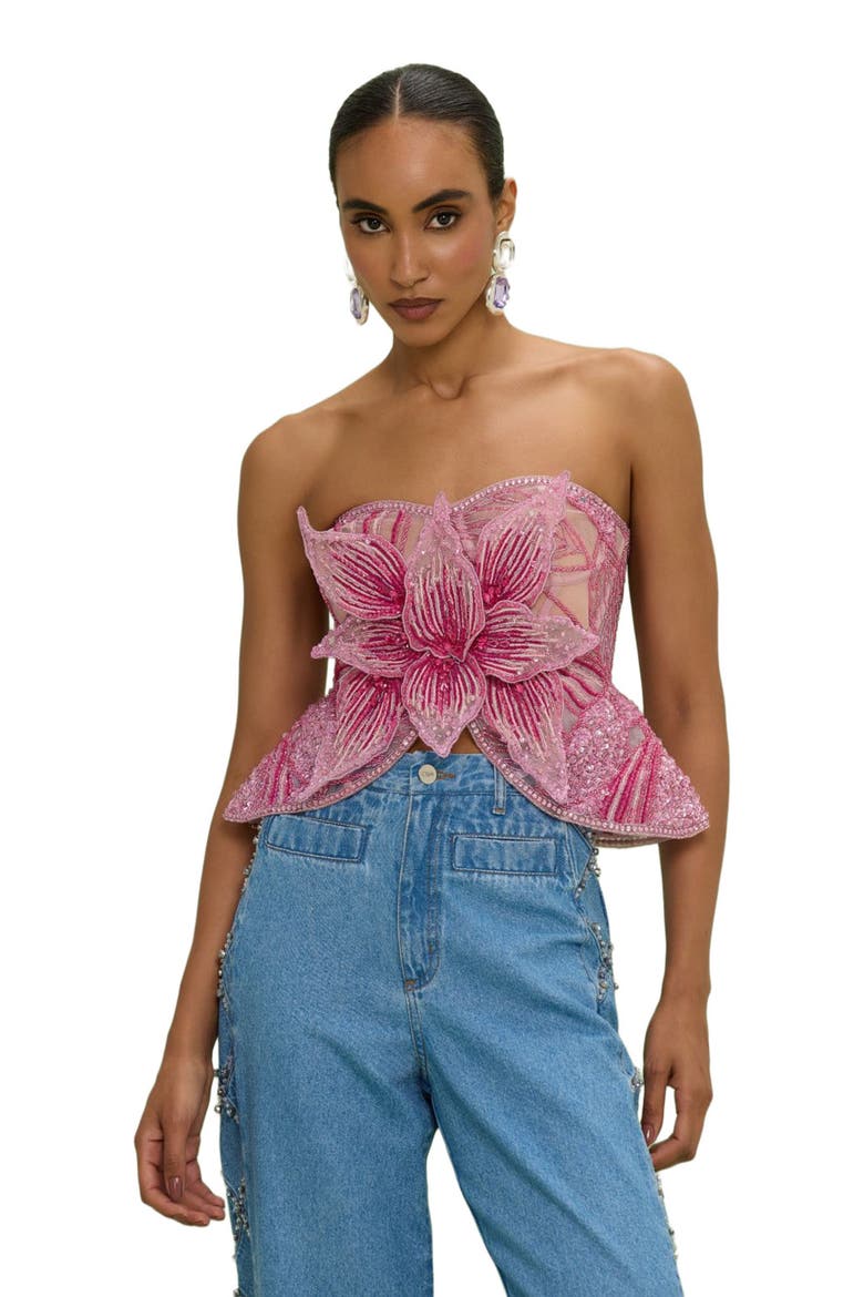 Amelia Embroidery Top, Alternate, color, PINK