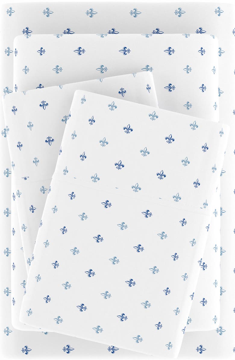 HOMESPUN Premium Ultra Soft Lily Pattern 4-Piece Bed Sheet Set, Alternate, color,