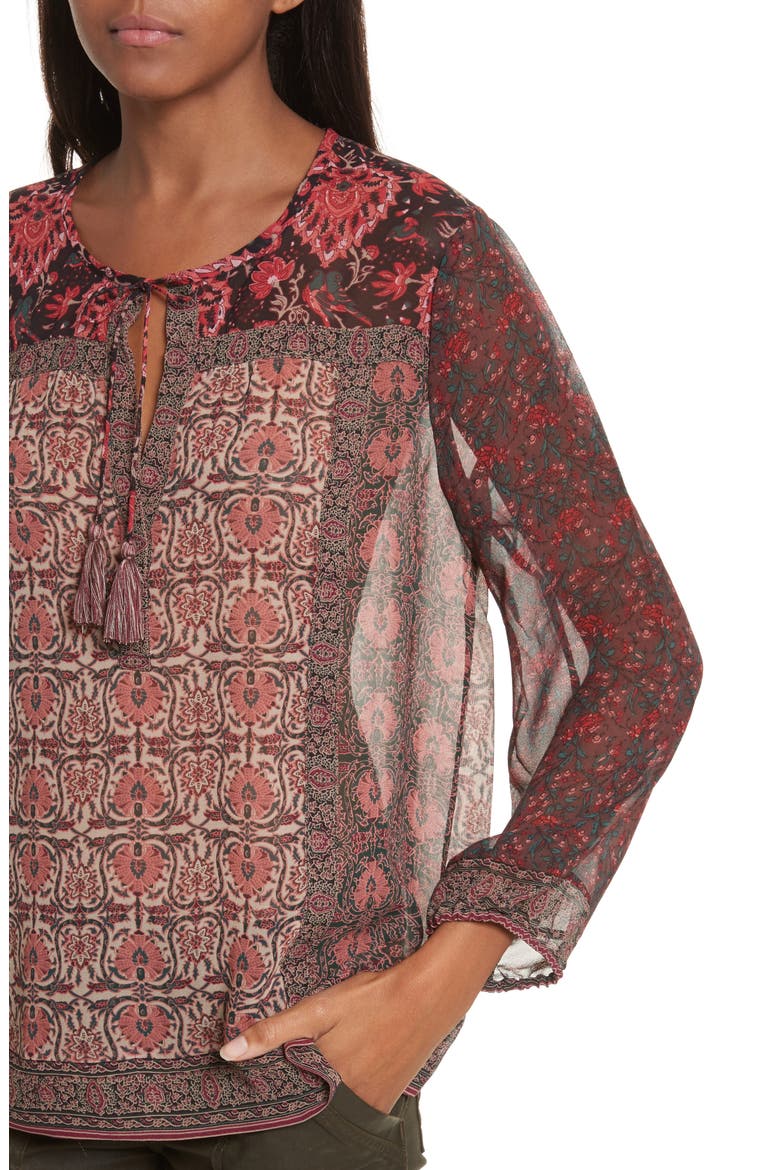 Katja Silk Blouse, Alternate, color, CAVIAR