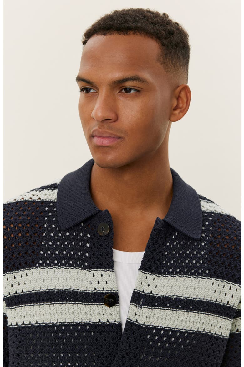 Gianni Short Sleeve Knit Shirt, Alternate, color, DARK NAVY