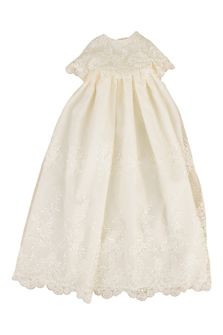 Christening Gown, Shawl, Slip & Bonnet Set, Main, color, IVORY