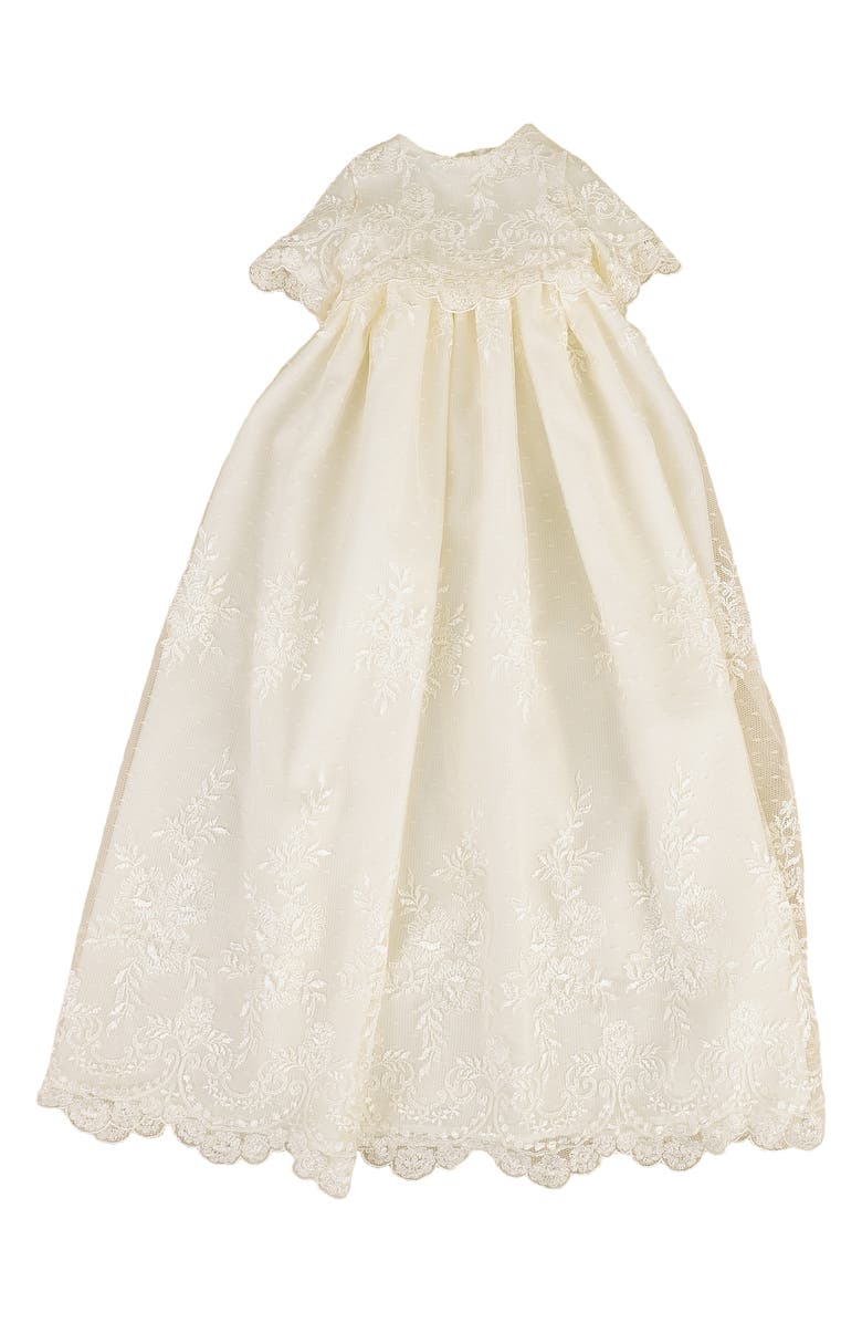 Little Things Mean a Lot Christening Gown, Shawl, Slip & Bonnet Set, Main, color, Ivory