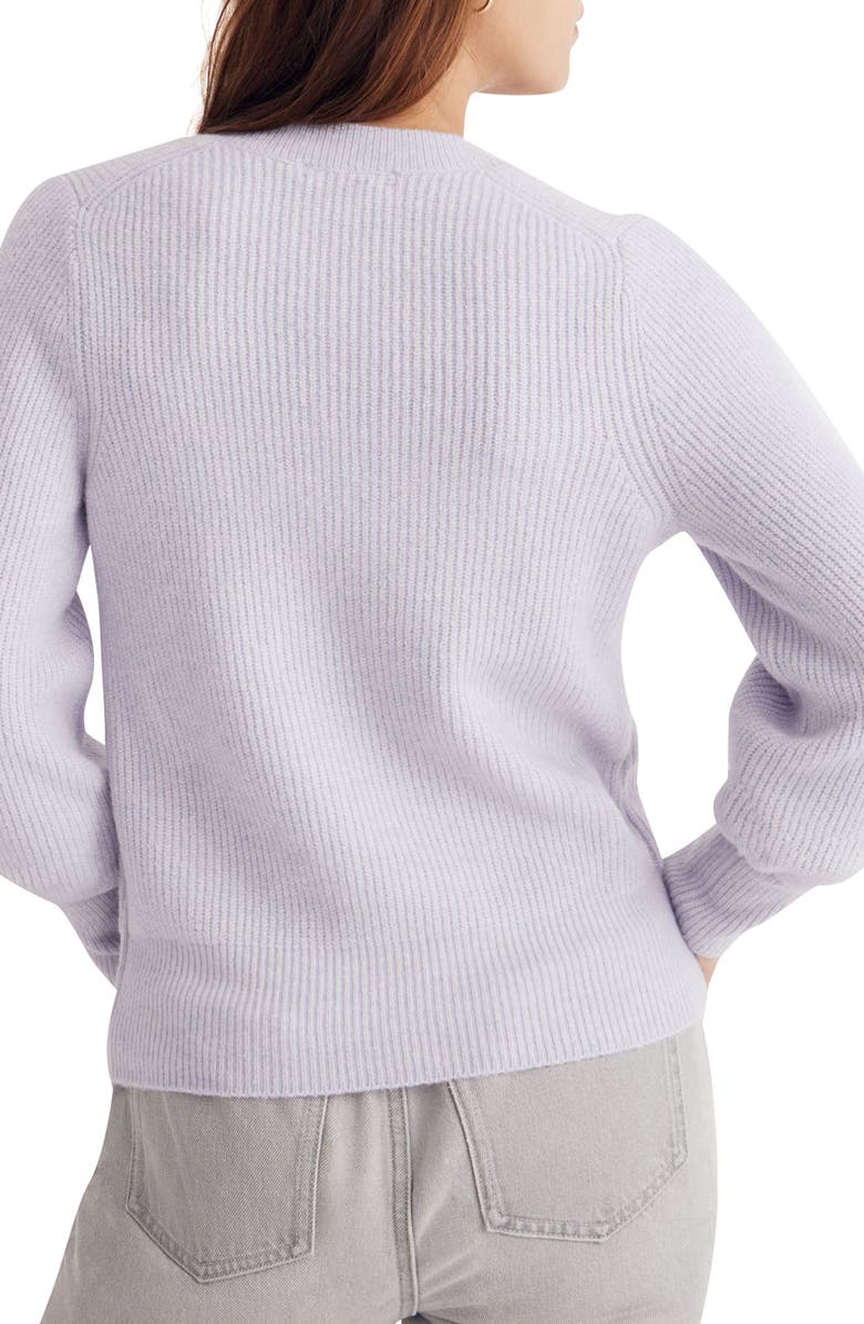 Madewell Melwood Square Neck Coziest Yarn Pullover Sweater, Alternate, color, Heather Hyacinth