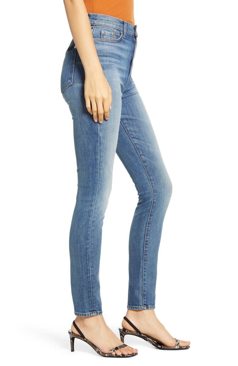 7 For All Mankind High Waist Ankle Skinny Jeans, Alternate, color, 