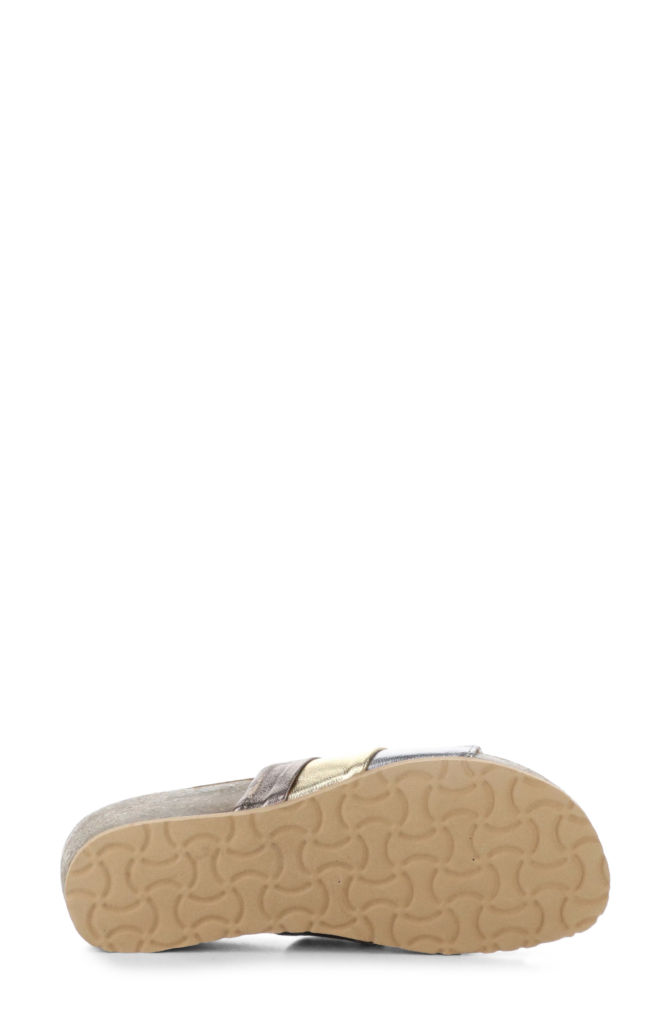 Bos. & Co. Libby Platform Wedge Slide Sandal, Alternate, color, Anthracite Combi