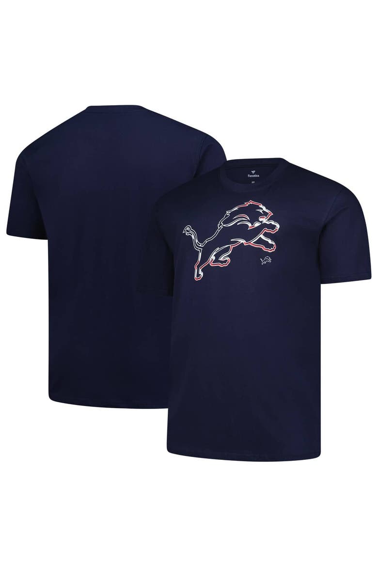Men's Fanatics  Navy Detroit Lions Big & Tall Americana T-Shirt, Main, color, Navy