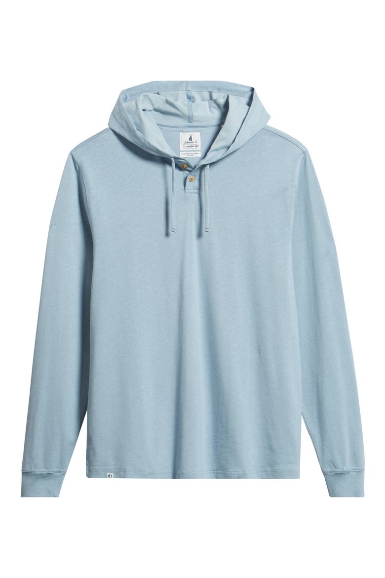 Jase Hangin' Out Long Sleeve Hooded T-Shirt, Alternate, color, MALIBLU