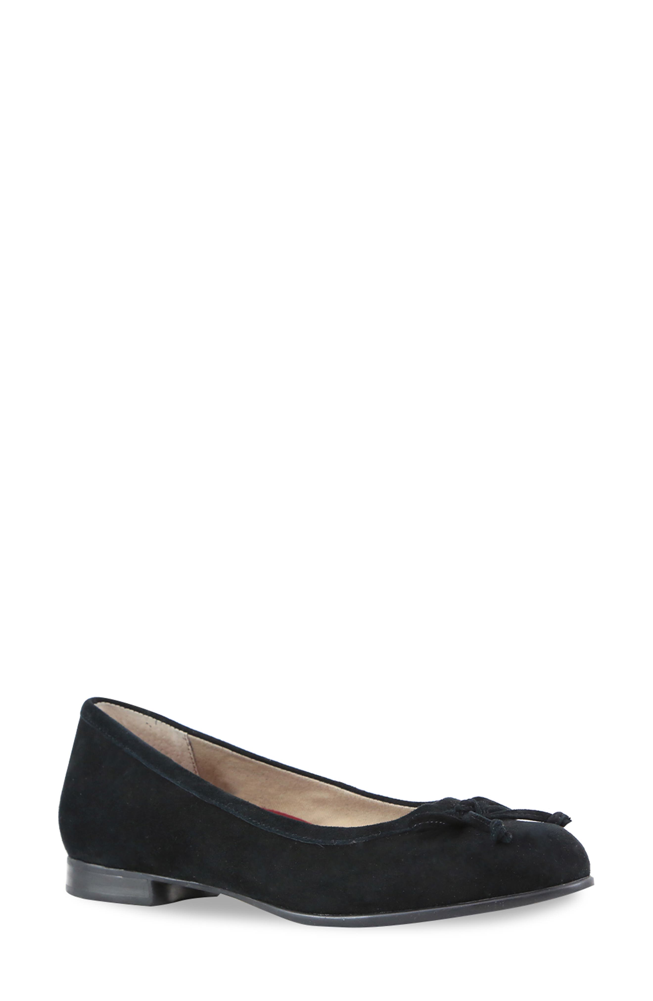 Joslynn Ballet Flat, Main, color, BLACK KID SUEDE