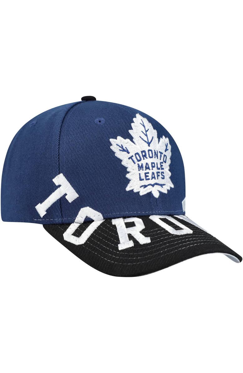 Mitchell & Ness Men's Mitchell & Ness Blue/Black Toronto Maple Leafs Underarch Two-Tone Pro Crown Snapback Hat, Alternate, color, Blue