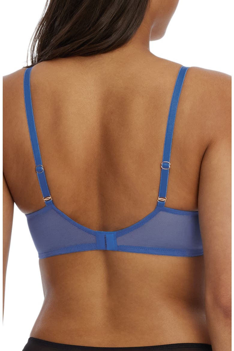 Passion Underwire Plunge Unlined Mesh Bra, Alternate, color, BLUE/ECLIP