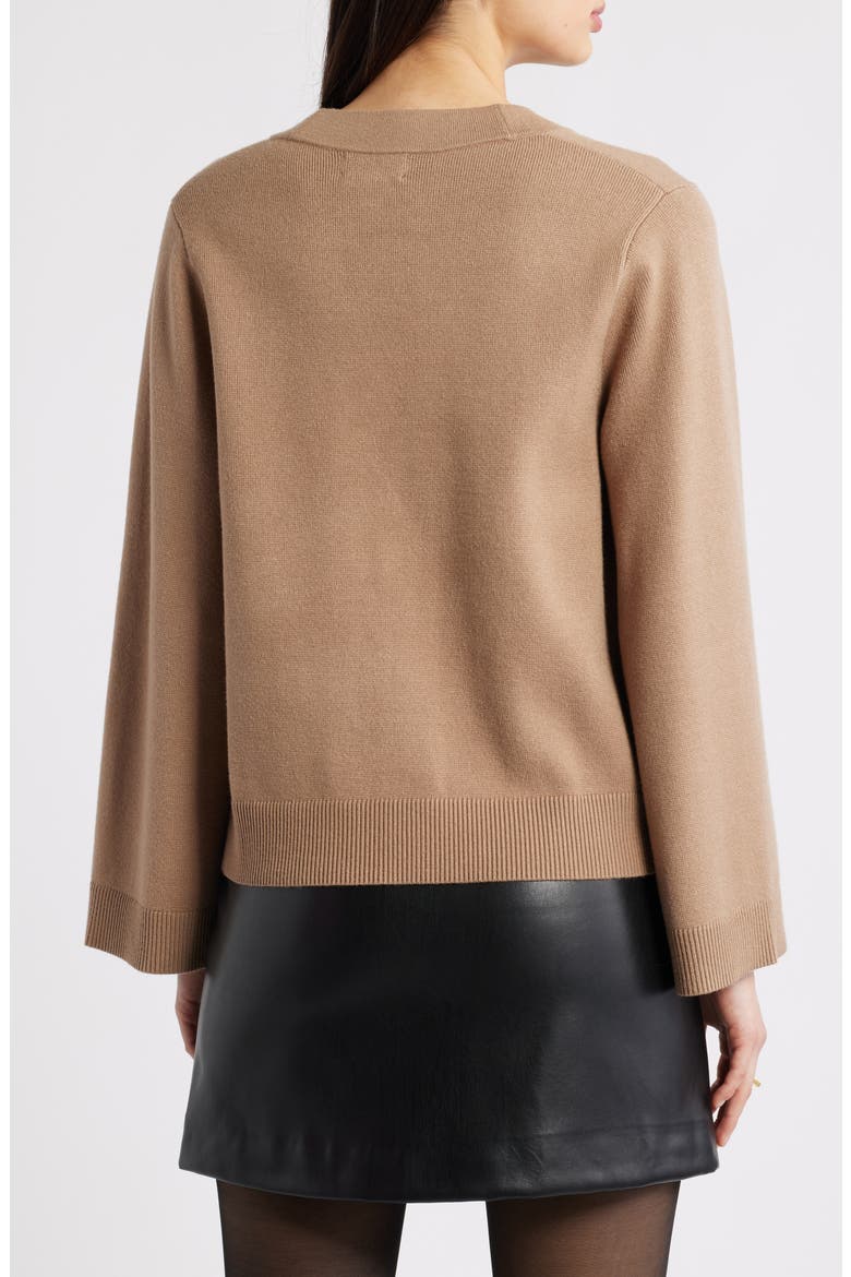 Wide Sleeve Cardigan, Alternate, color, TAN PORTABELLA