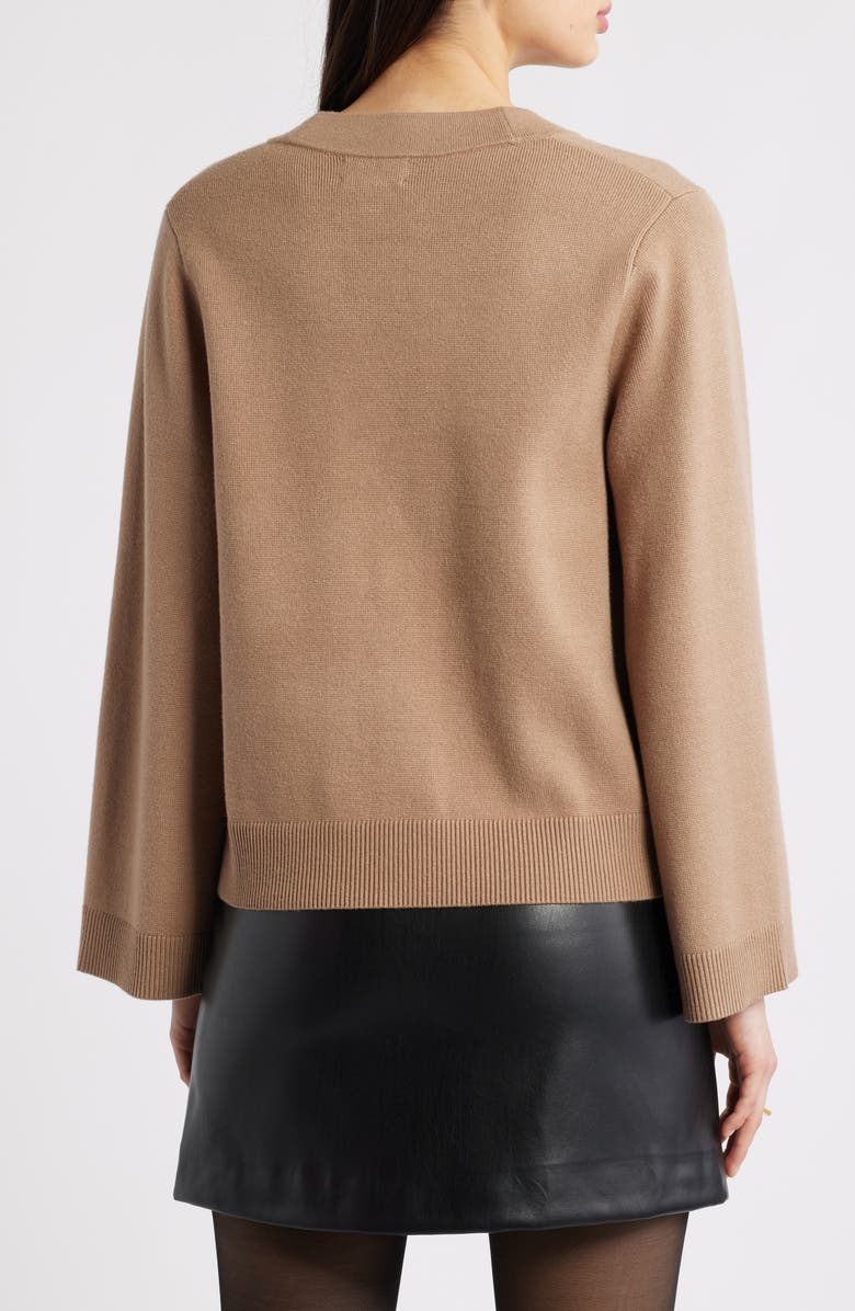 Open Edit Wide Sleeve Cardigan, Alternate, color, Tan Portabella