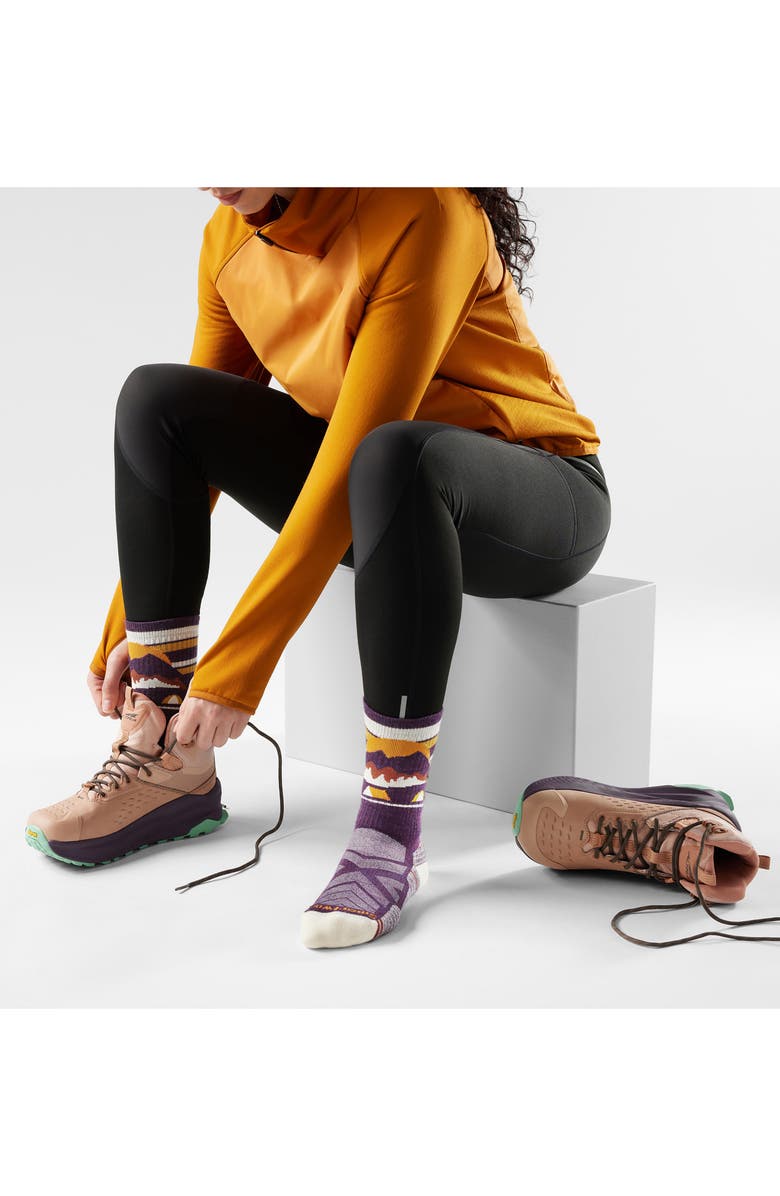 Smartwool Mountain Moon Hike Light Cushion Crew Socks, Alternate, color, Purple Iris