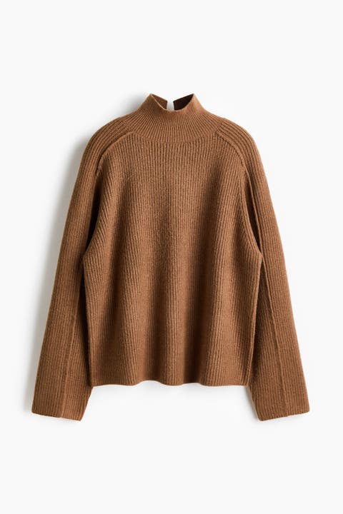 Rib-knit Turtleneck Jumper