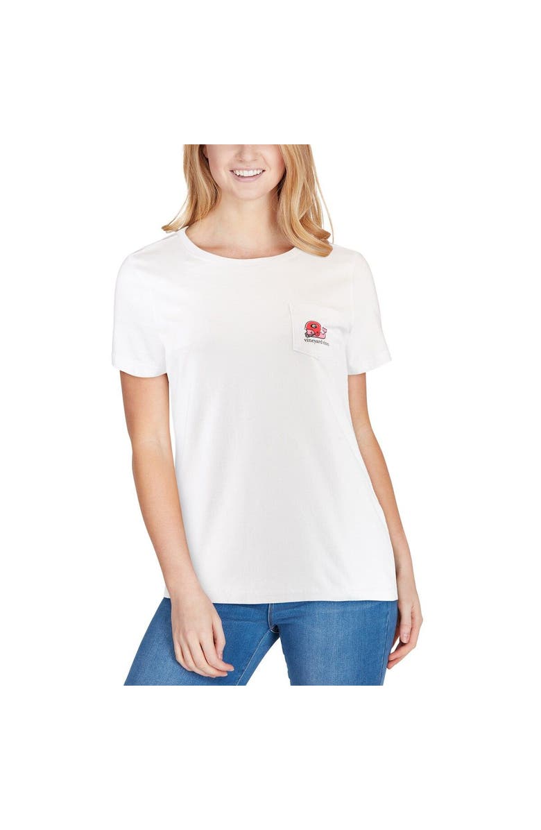 vineyard vines Women's Vineyard Vines White Georgia Bulldogs Pocket T-Shirt, Alternate, color, 