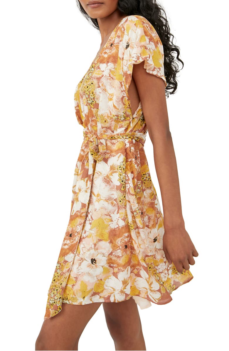 Free People Freddy Tie Waist Minidress, Alternate, color, 