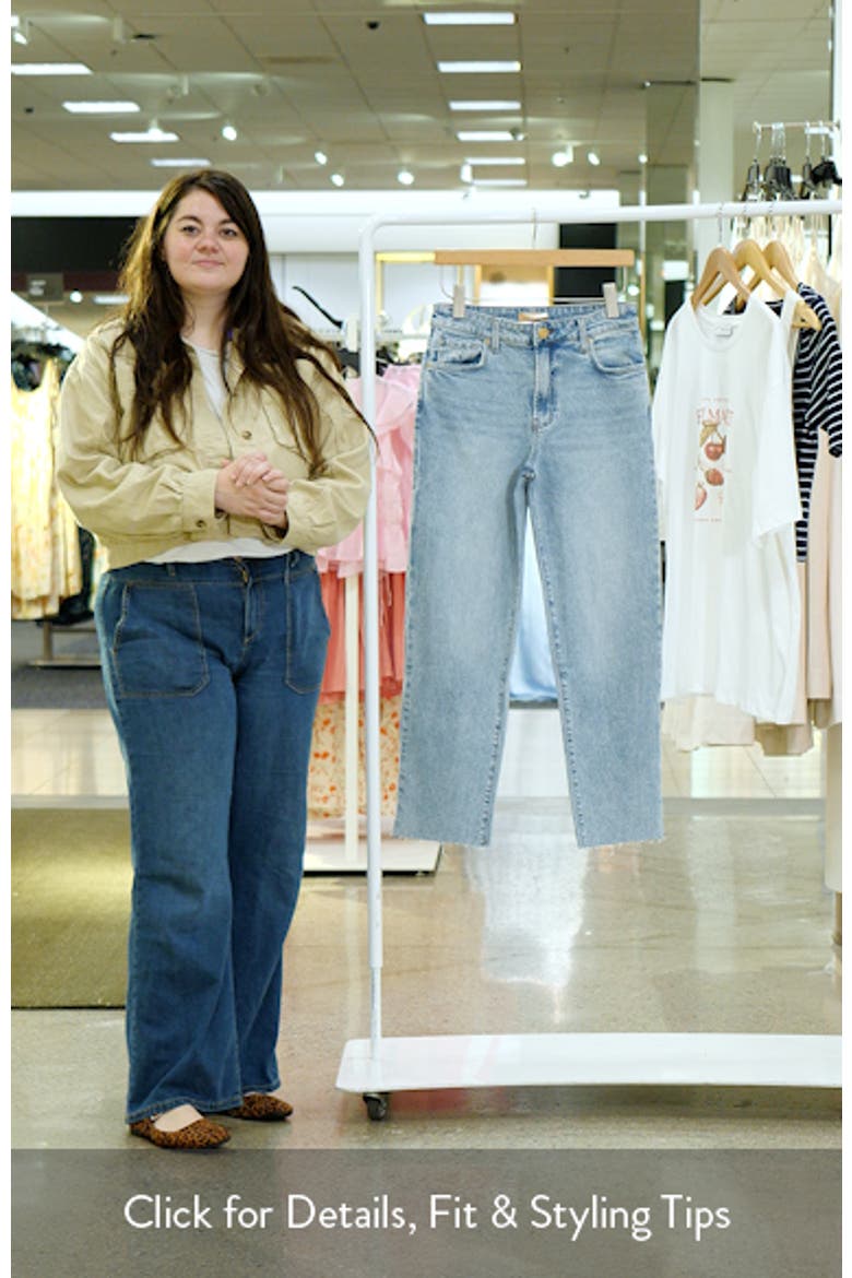 Fay Raw Hem High Waist Ankle Straight Leg Jeans video