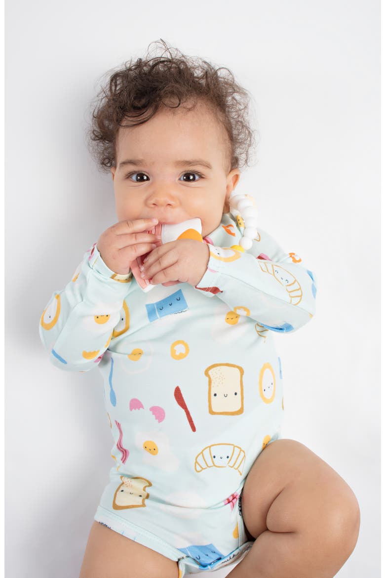 Kids' Long Sleeve Bodysuit, Alternate, color, BLUE