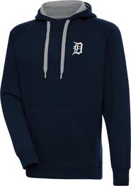 ANTIGUA Men's Antigua Navy Detroit Tigers Metallic Victory Pullover Hoodie