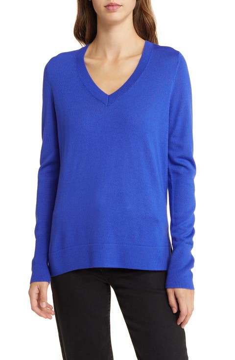 Wool Blend V-Neck Sweater