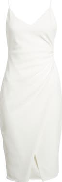 Black Halo Bowery Faux Wrap Sheath Dress