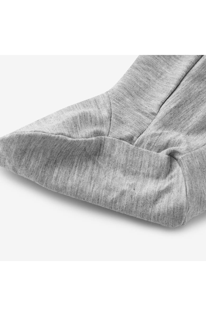 Milkbarn Luxe Solid Ruffle Footed Romper, Alternate, color, Grey Melange