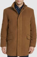 Cole Haan Signature Stand Collar Wool Blend Car Coat