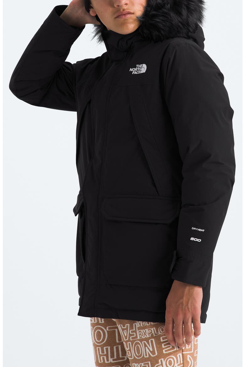 Kids' McMurdo Waterproof 550 Fill Power Down Parka with Faux Fur Trim, Alternate, color, TNF BLACK