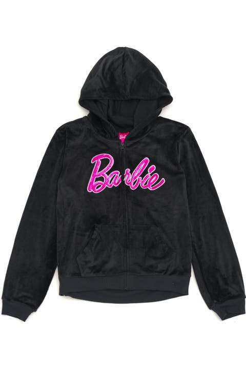 Velour Zip-Up Hoodie