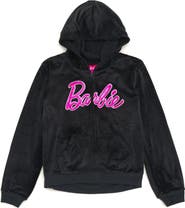 Barbie Velour Zip-Up Hoodie