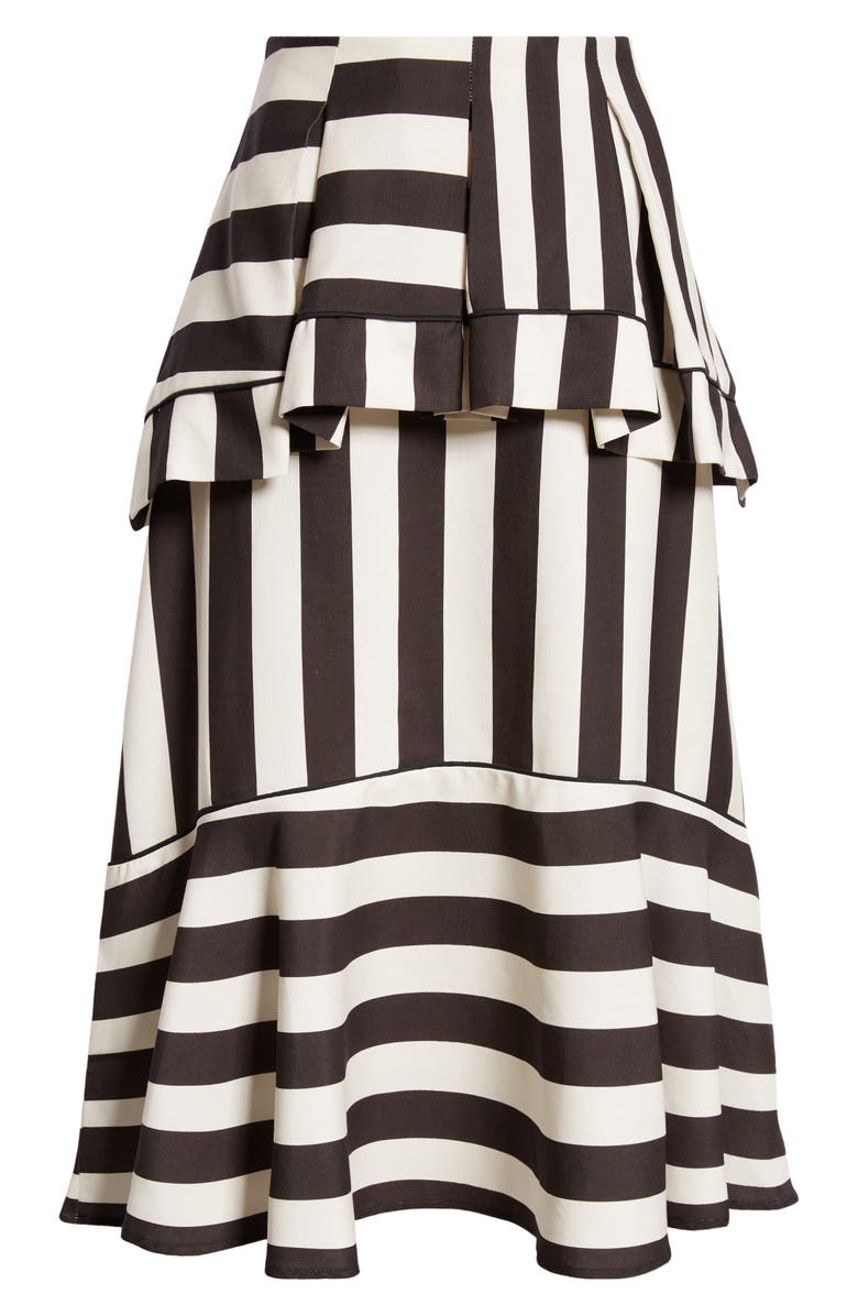 FARM Rio Mixed Stripe A-Line Midi Skirt, Alternate, color,