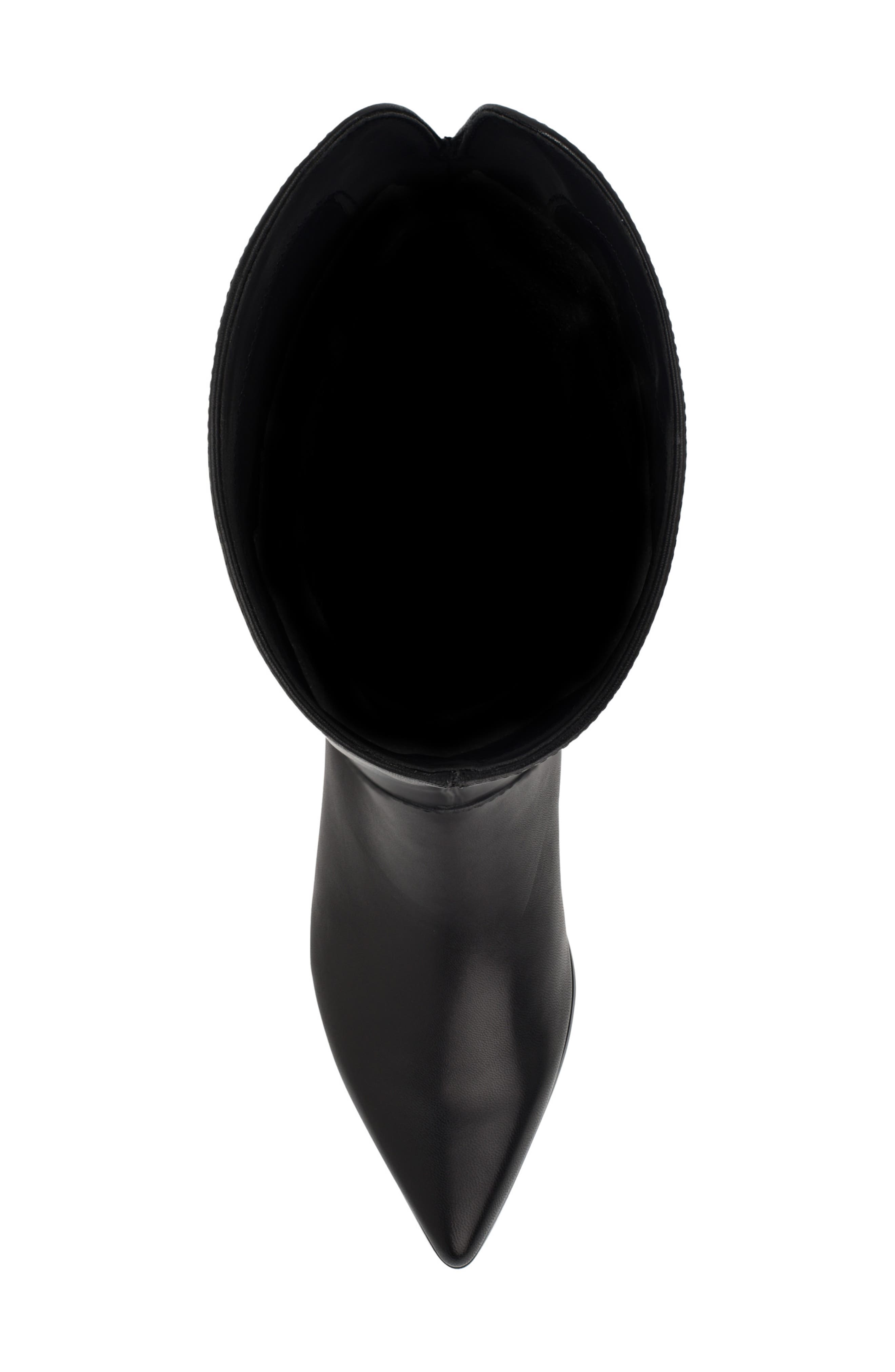 Nine West Morgin Pointed Toe Knee High Boot, Alternate, color, Black