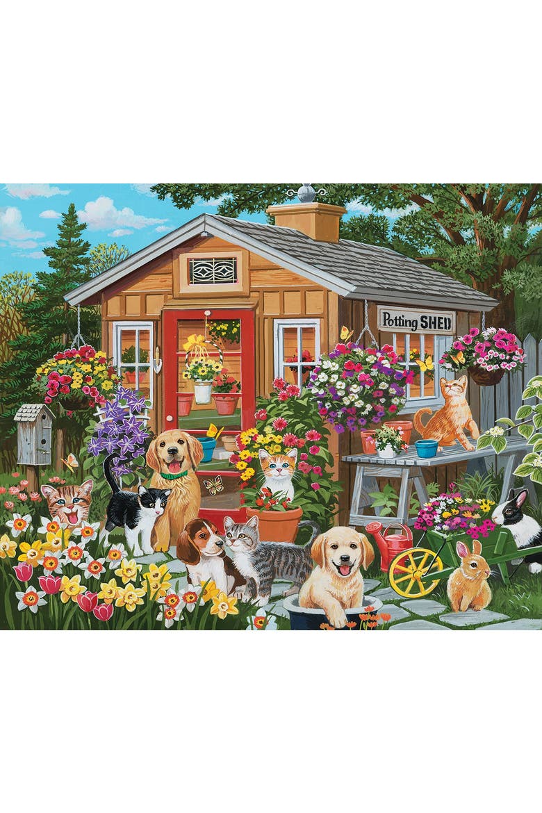 Visiting the Potting Shed 1000 piece Jigsaw Puzzle for Adults, Alternate, color, Multicolor