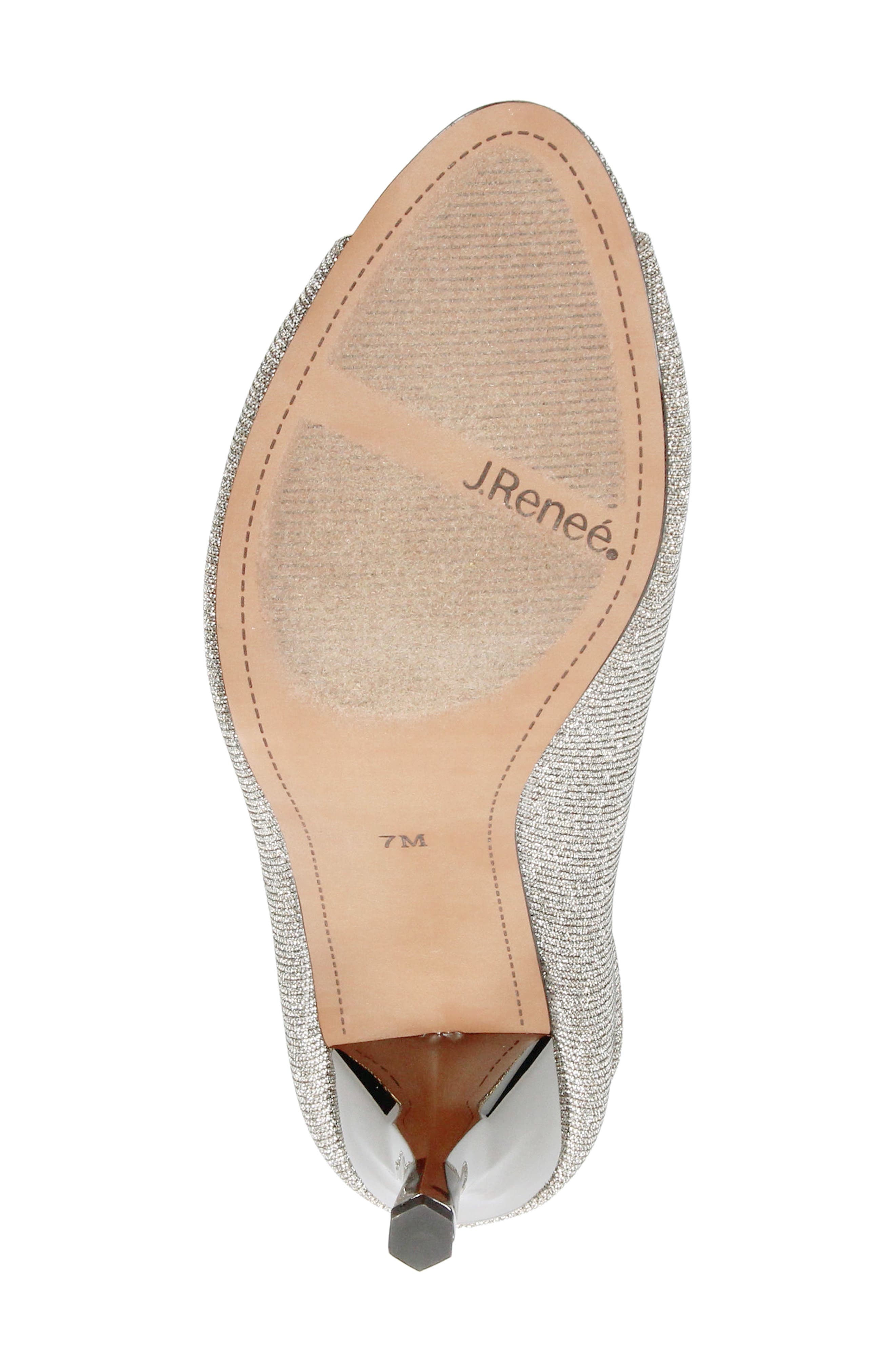 J. Reneé Emilia Peep Toe Mule, Alternate, color, Pewter Dance Glitter