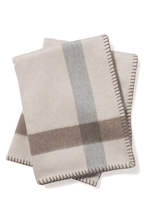 Sofia Cashmere Madrid Reversible Cashmere Throw Blanket In Brown