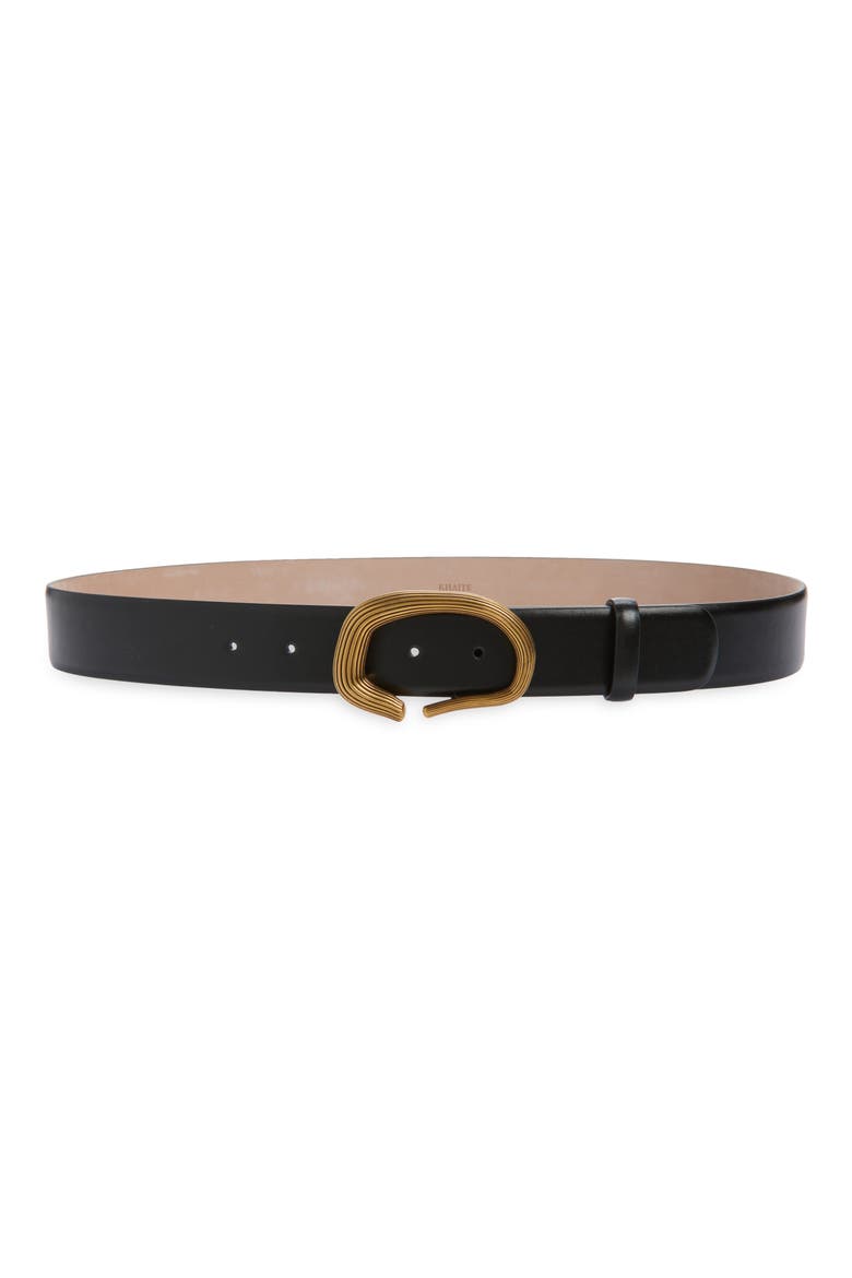 Santa Fe Leather Belt, Main, color, 200 BLACK