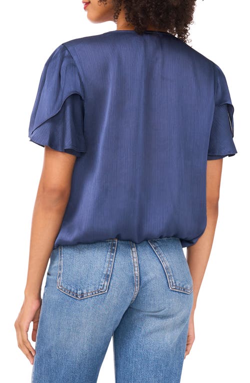 Vince Camuto Surplice Neck Blouse In Blue