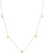 Ana Luisa Solid Yellow Gold - Diamond Station Necklace
