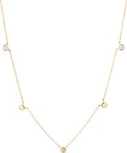 Ana Luisa Solid Yellow Gold - Diamond Station Necklace