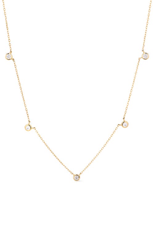 Ana Luisa Solid Yellow Gold - Diamond Station Necklace at Nordstrom