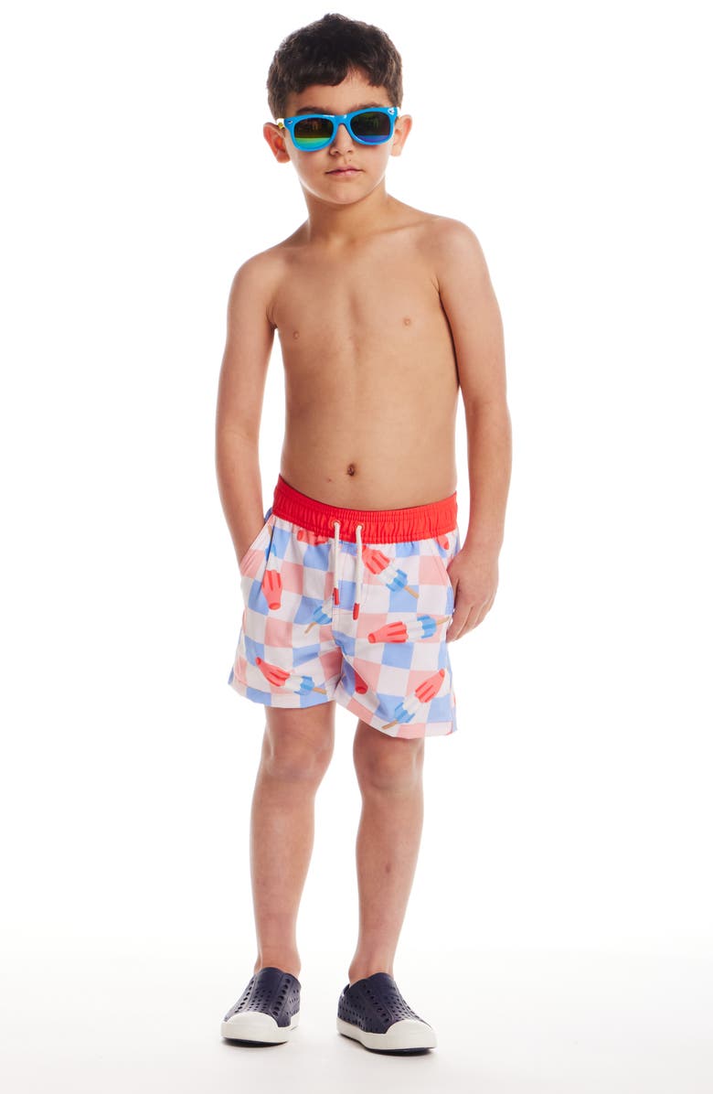 Andy & Evan Kids' Print Swim Trunks, Alternate, color, Ice Pop