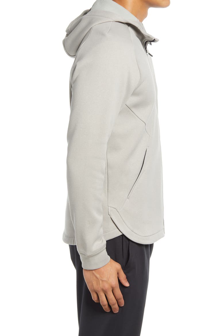 Men's Training Day Hooded Fleece Jacket, Alternate, color, GREY PORPOISE