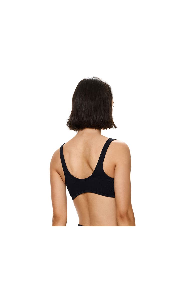 Tubular Square Neck Bikini Top, Alternate, color, Black