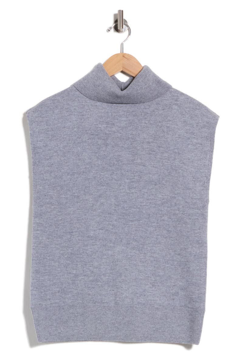 Contro Turtleneck Sweater Vest, Main, color, GREY