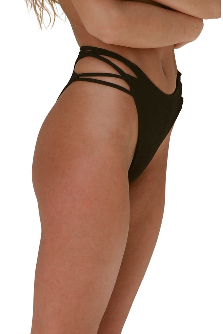 Theo High Waist Bikini Bottoms, Alternate, color, STONE RIPPLE