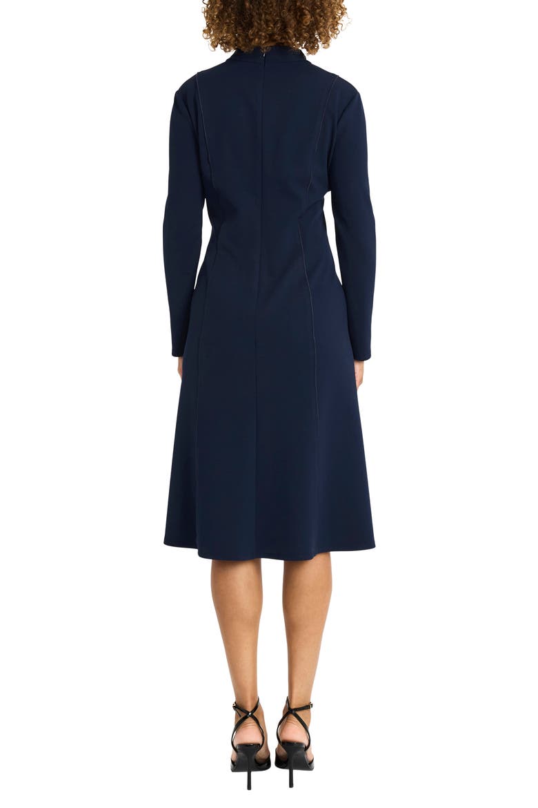 V-Neck Midi Dress, Main, color, NAVY BLAZER